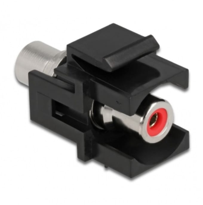 Tulp Keystone module (verzonken) - Tulp (v) | audio rechts (rood) | zwart