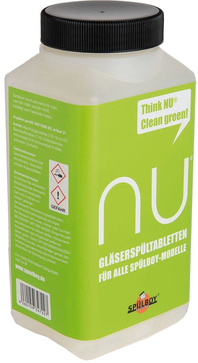 Vaatwastabletten, Glazen spoeltabletten voor SPÜLBOY NU - 100 tabletten