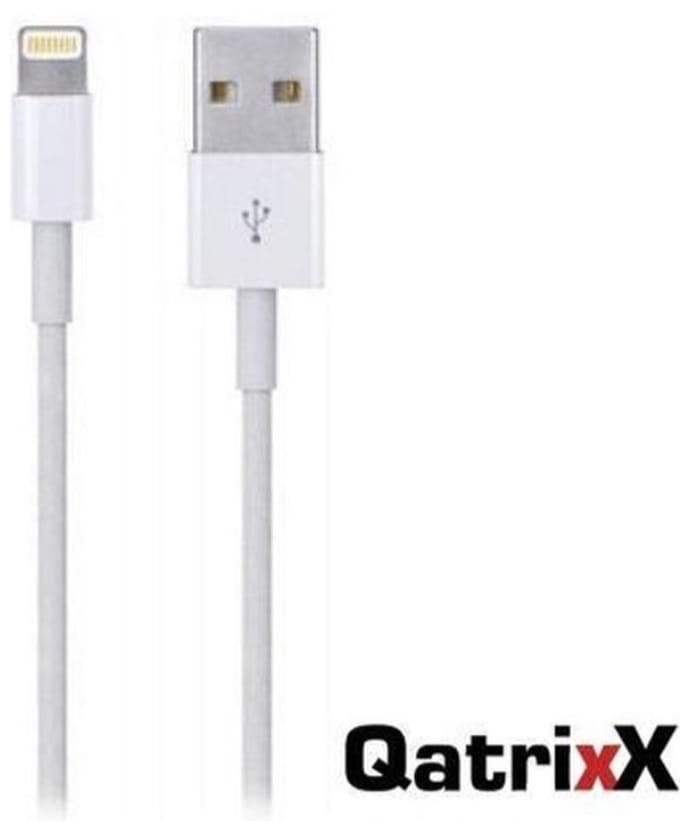 Datakabel - oplaadkabel - Lightning 3 meter Wit voor Apple iPhone, iPod, iPad