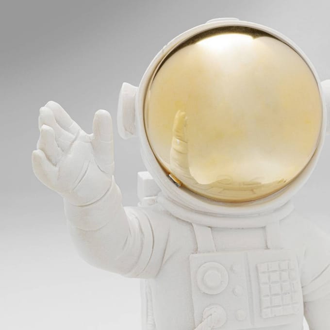 KARE decoratief beeldje Welkom Astronaut, hoogte 27 cm, wit