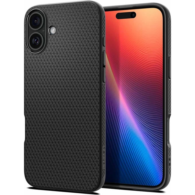 Spigen Liquid Air™ Backcover voor de Apple iPhone 16 Plus - Matte Black