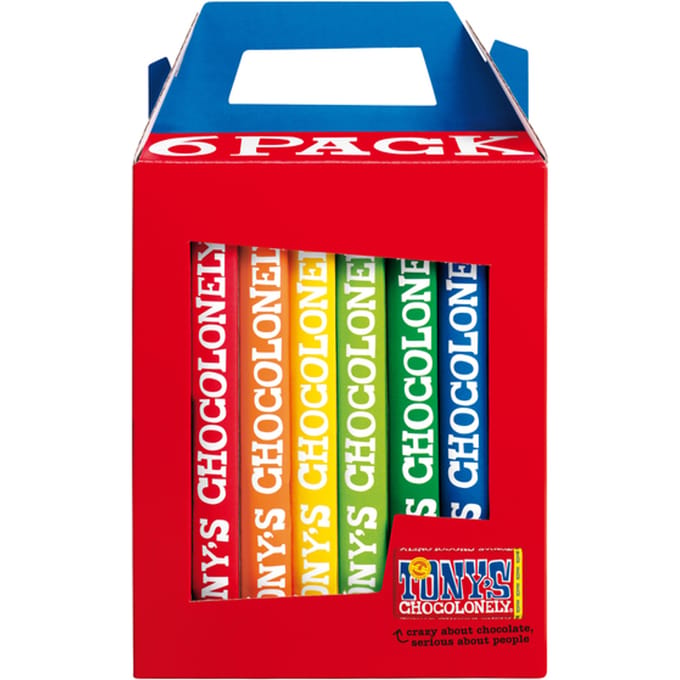 Tony's Chocolonely Chocoladecadeau - Geschenkdoos - Verjaardag - 6 repen - Fairtrade