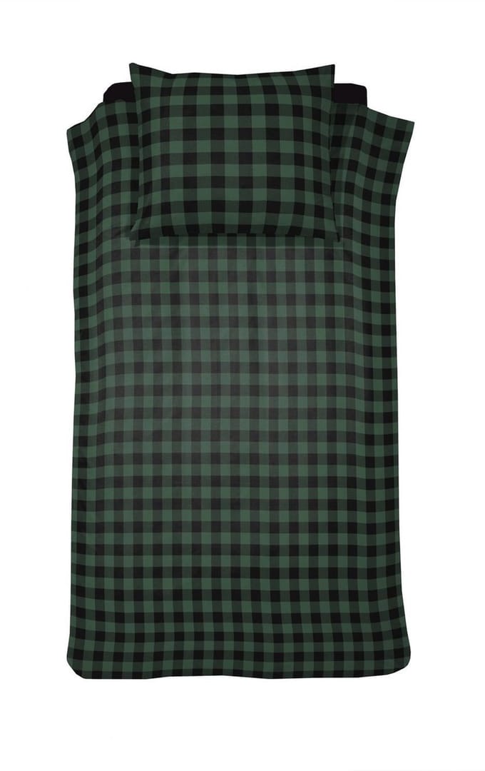 Damai Timber - Dekbedovertrek - Flanel - 140x200/220 cm - Green