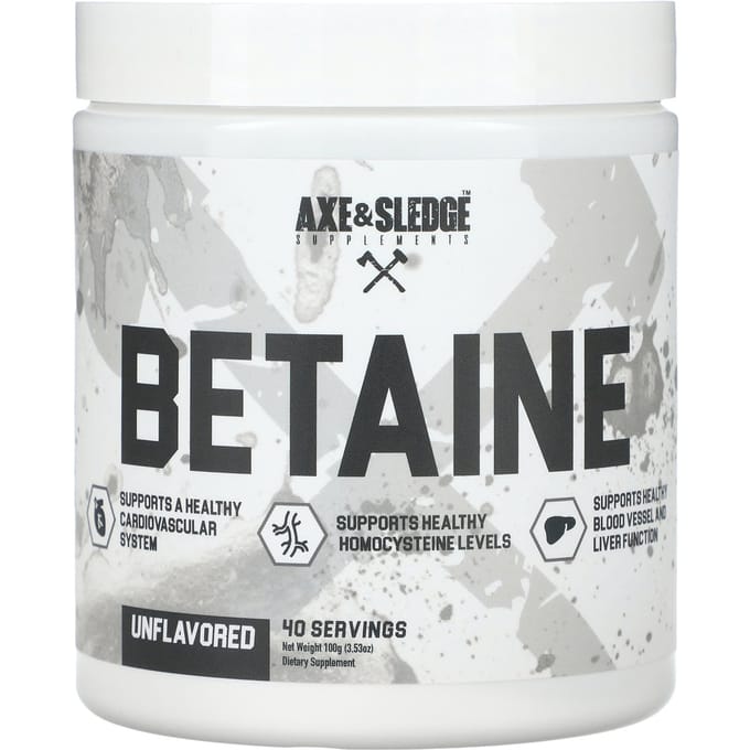 Ax & Sledge Supplementen, Basic, Betaïne, Ongezoet, 3,53 oz (100 gr)