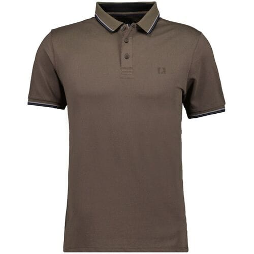 Ragman Polo Piqué Uni Tipping Keep Dry Finish Mocca / male