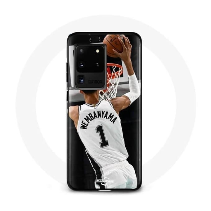 Samsung Galaxy S20 Ultra hoesje Victor Wembanyama #1 San Antonio Spurs Dunk