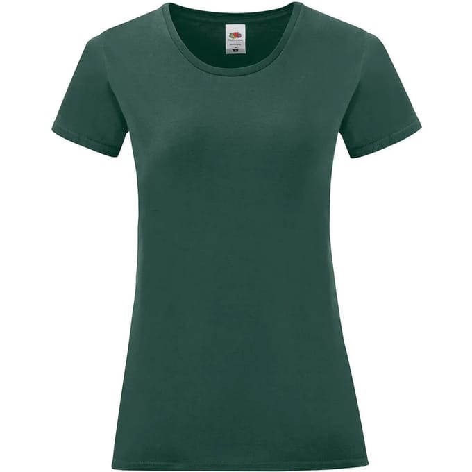 Dames-T-shirt Fruit of the Loom Iconic 150