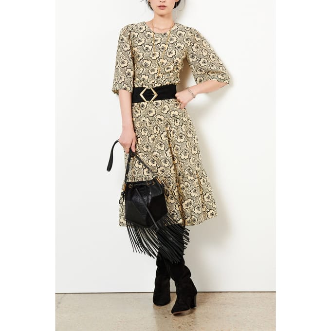 BA&SH Robe Gabie Creme Taglia: S | Abiti Midi Outlet | Donna