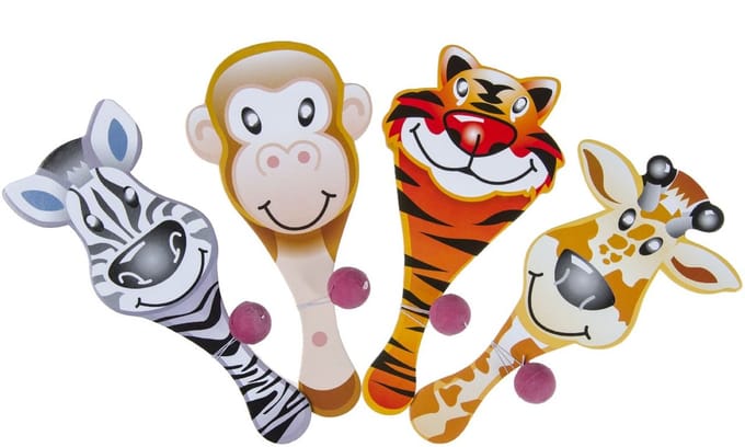 Duckiez Palletje Met Bal Wilde Dieren - 24 stuks