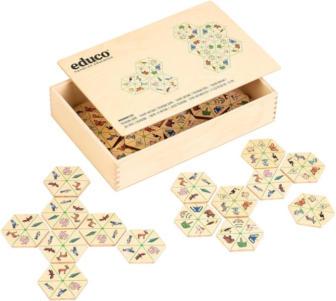 Educo Hexagon Natuur - Educatief speelgoed - Kinder speelgoed - Sensorisch speelgoed - Klassiek spel