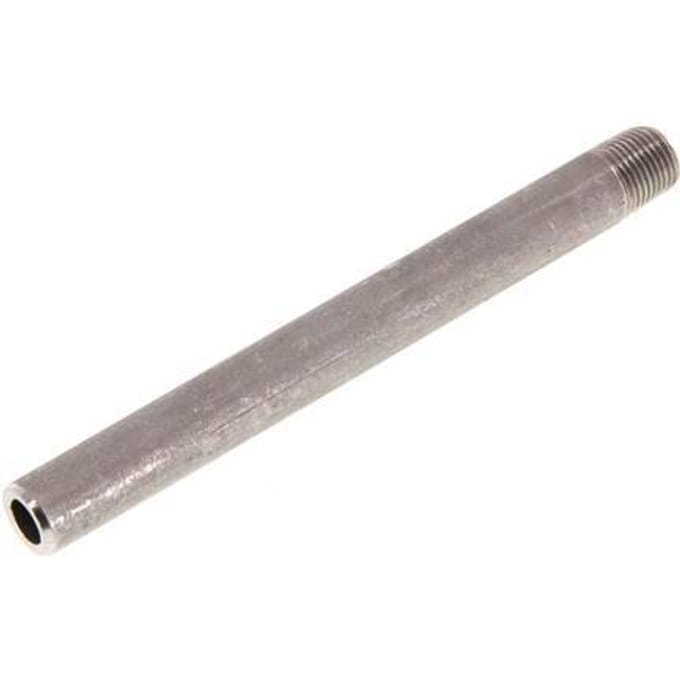 R 1/8'' Buitendraad x 10.2mm RVS Pijpnippel met Las uiteinde 20 Bar DIN 2982 - 100mm