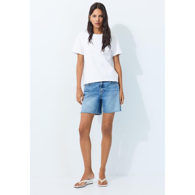 Stradivarius T-shirt met korte mouwen  Ecru S