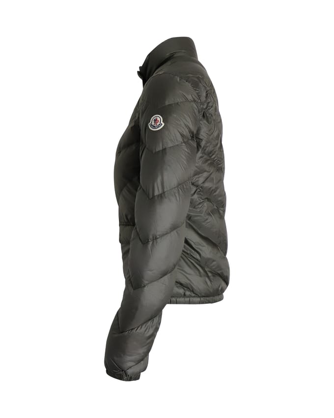 Moncler Gevoerde Donsjas in Olijf Polyamide