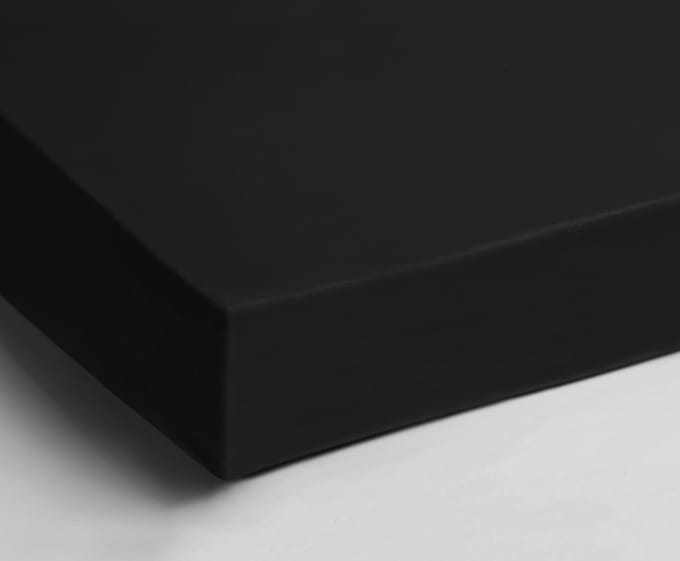 Velours hoeslaken 190/200 x 200/220 - Zwart
