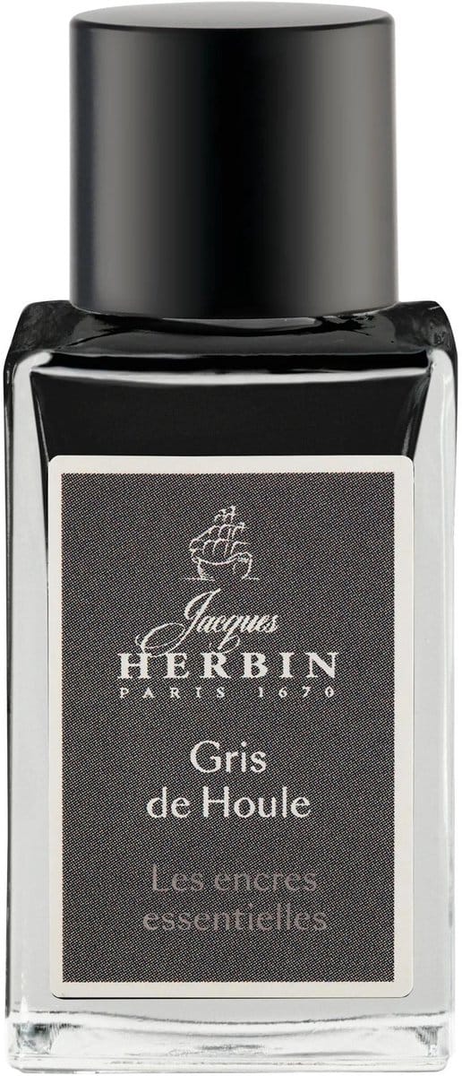 Jacques Herbin Vulpen inkt - Inktfles Essentielles - Gris de Houle - 15 ml - Grijs