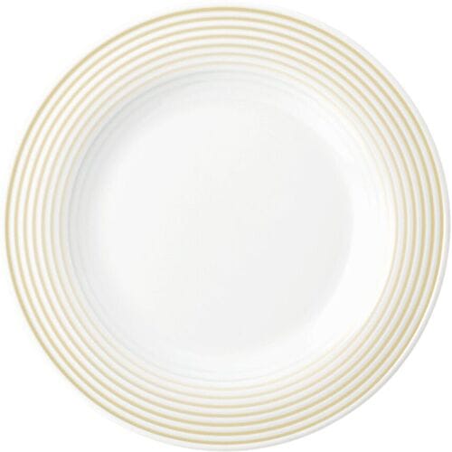 (6 stuks) SELTMANN WEIDEN Bord - plat - Ø 280mm - Zandbeige Wit / Geel