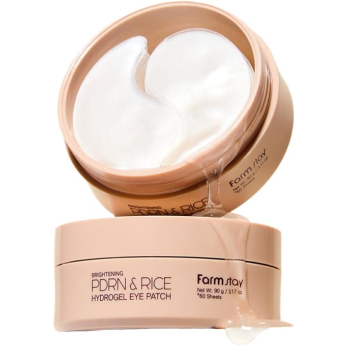 Farmstay Patchs Hydrogel pour Yeux Éclaircissants PDRN & Riz 60 Patchs x 2 pièces brown