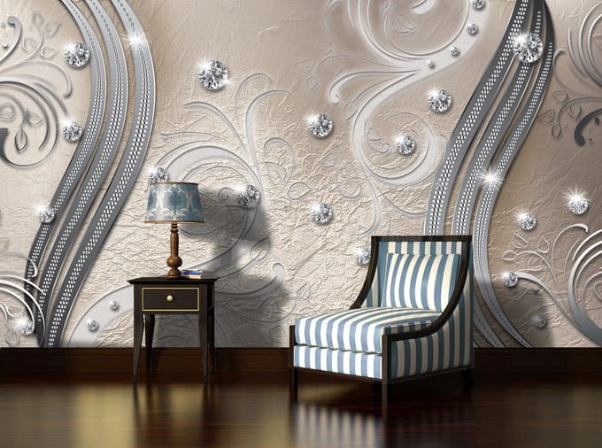 Pattern Abstract Ornament Leaves Photo Wallcovering