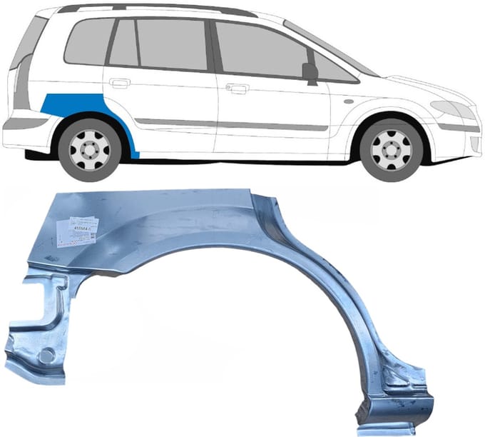 Reparatiepaneel achterspatbord voor Mazda Premacy 1999-2005 / Rechts