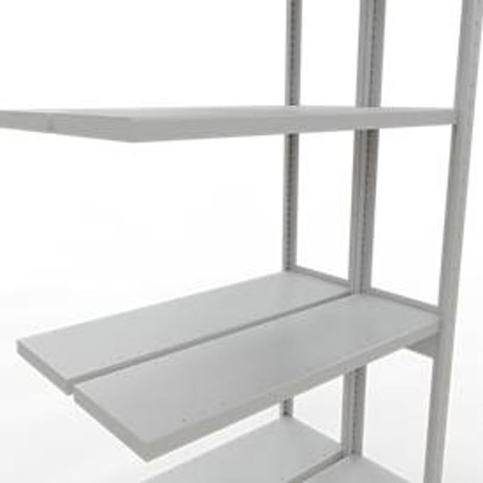SCHULTE Lagertechnik Insteeksysteem voor dubbele rekken, MULTIPlus250, 3000x1000x(2x300) mm, 14 legborden, gegalvaniseerd
