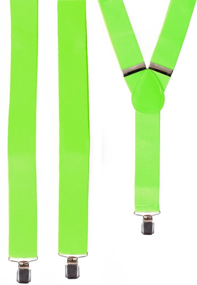 Bretels - Fluor groen 1 set