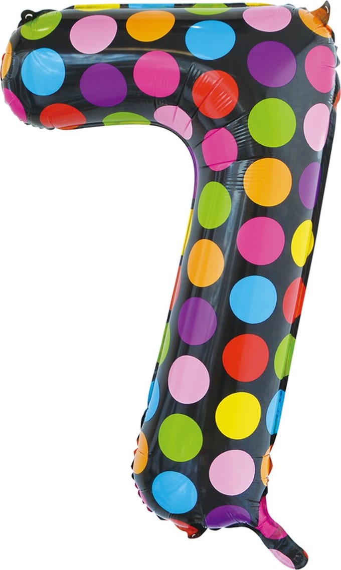 Folieballon 34" nmr. 7 - Stippen