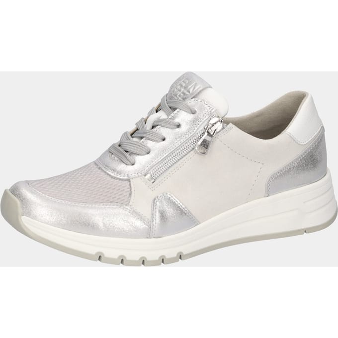 Sneakers met ritssluiting - grijs / wit - Gr. 5,5 van Goldner Fashion