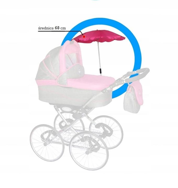 Universele Kinderwagenparasol met UV 50 Bescherming - Verstelbaar & Winddicht