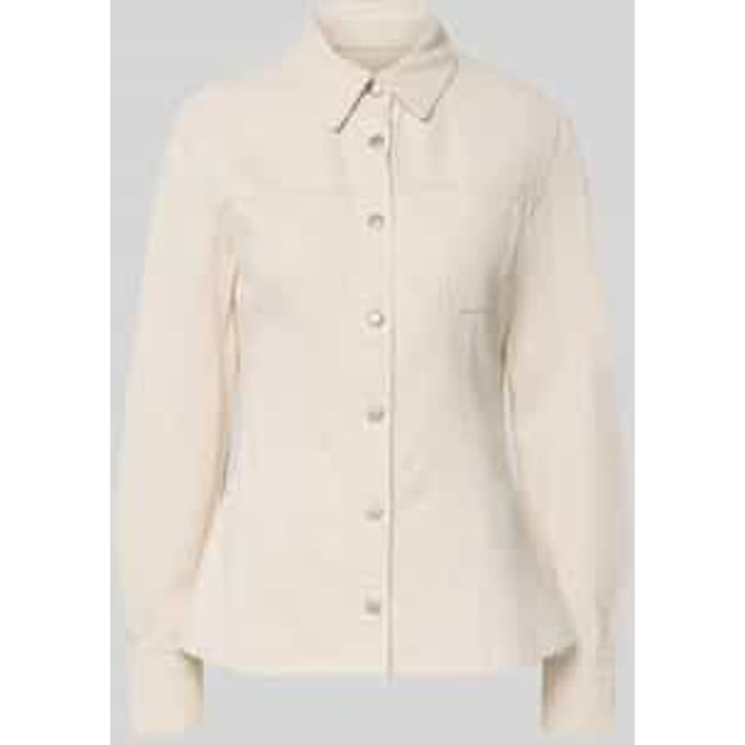 overhemdblouse in denimlook met borstzak