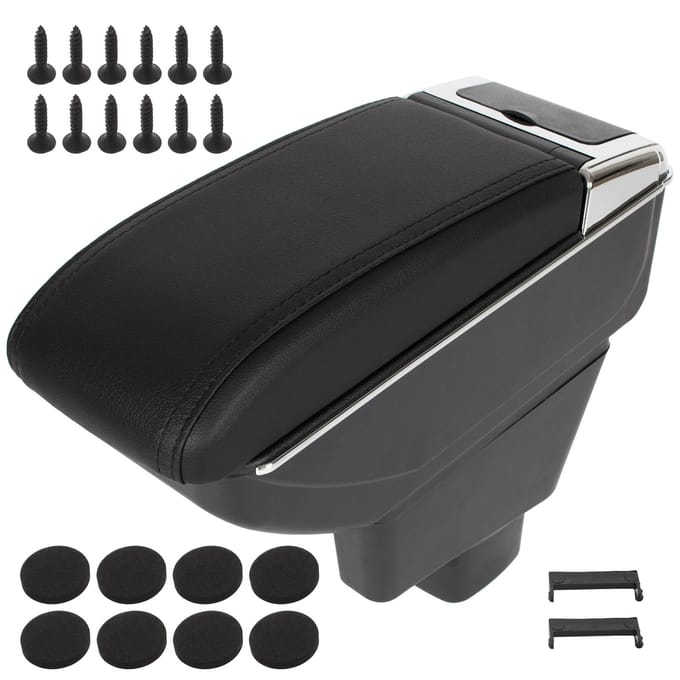 Modecar - Armsteun met Opbergvak - Zwart - Suzuki SX4 2006+ - Bevestigingsset