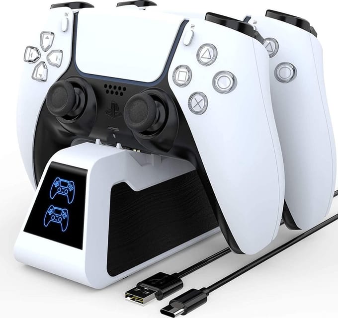Playstation 5 (PS5) DualSense Oplaadstation - Controller Laadstation  - Oplader - Accessoires - 2 Controllers - Docking station