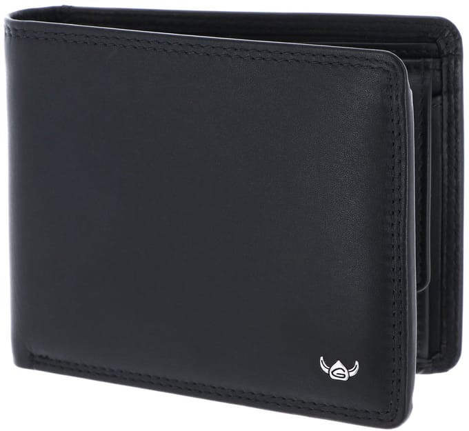 Golden Head Leren portemonnee Polo RFID Protect Scheintasche 1427 Schwarz zwart