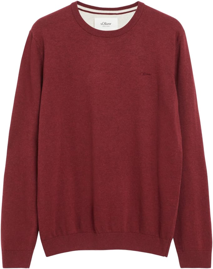 regular fit pullover van puur katoen