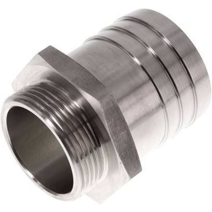 G 1 1/2'' Buitendraad x 50mm RVS Slangpilaar 40 Bar