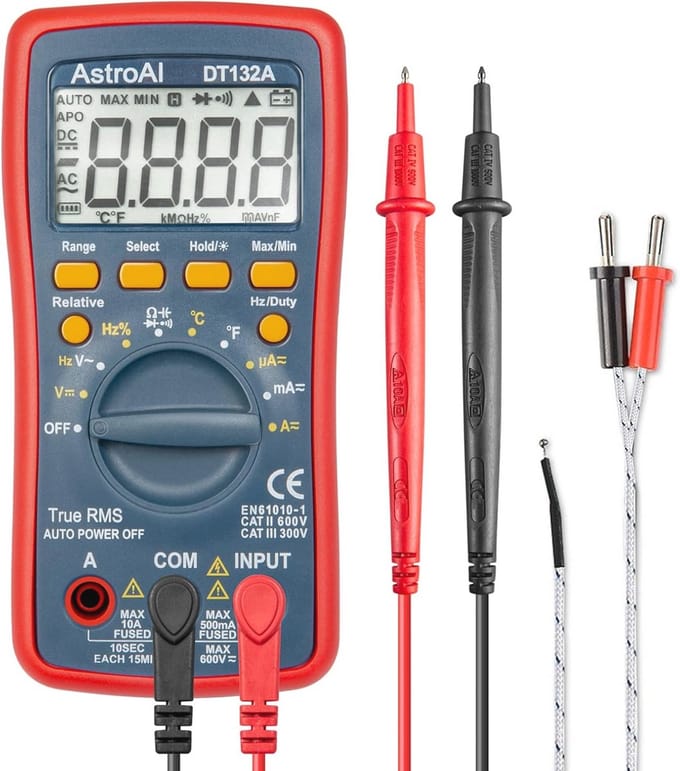 Geavanceerde Digitale Multimeter voor AC/DC Spanningen, Stroom, Weerstand en Temperatuur