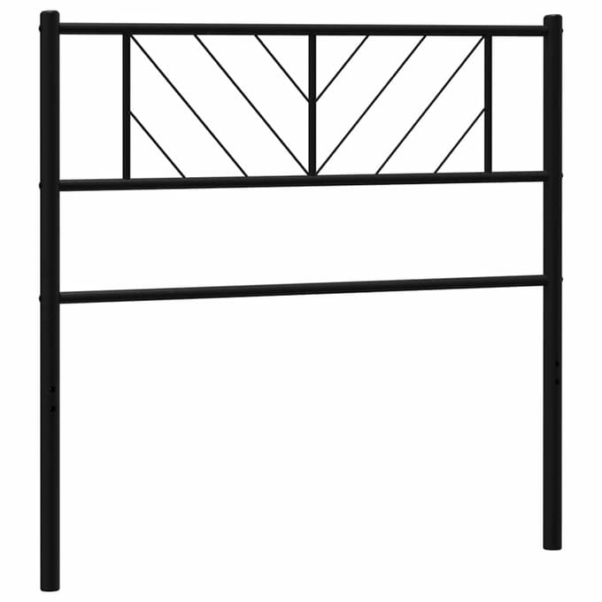 vidaXL - Vervangend - hoofdbord - 100 - cm - metaal - zwart