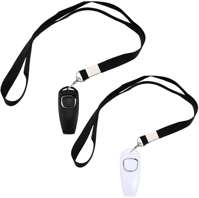 Dailygoods - 2 Stuks Hondenfluitje en Clicker voor Hondentraining