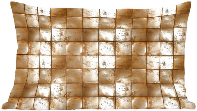 Sierkussens - Kussentjes Woonkamer - 60x40 cm - Geometrisch - Tegels - Goud