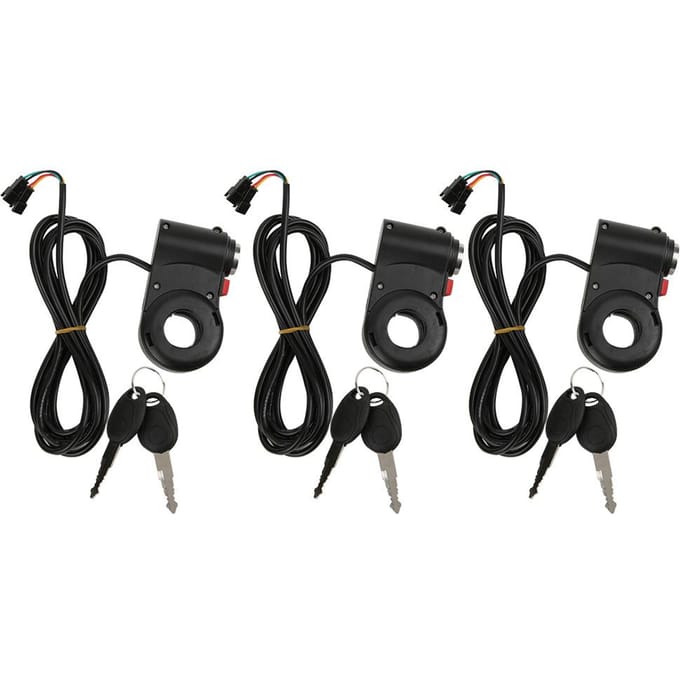 3 stuks Stuurschakelaar Vooruit-Achteruit Knop met Vergrendeling Accessoire voor Elektrische Fiets black