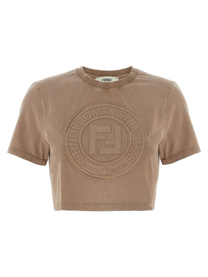 Fendi Bruine Katoenen T-Shirt