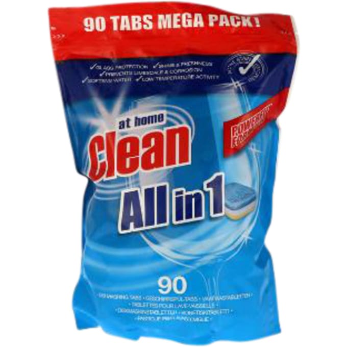 Vaatwastabletten at home Clean All-in-One zak à 90 stuks