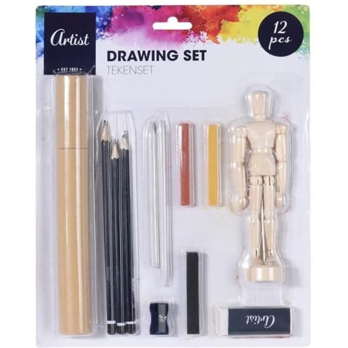 Kit de Dessin Artist (12 Pcs) - - - BigBuy School schoon