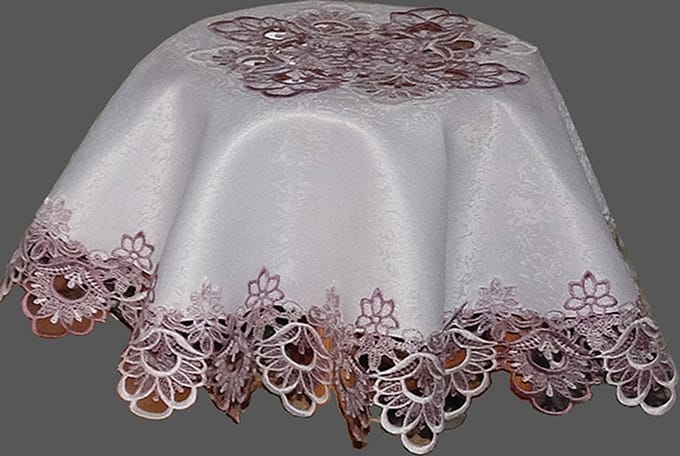 Tafelkleed - Grof kant - Roze - Rond 85 cm