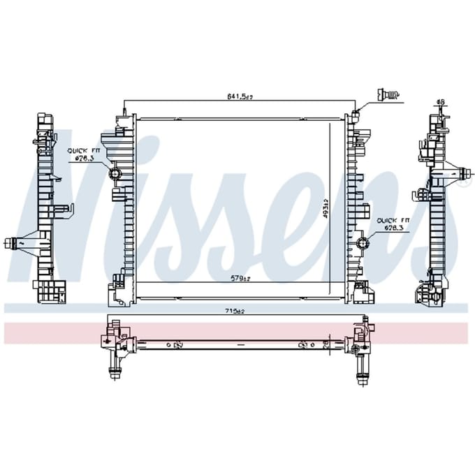 Radiator, motorkoeling NISSENS 606568