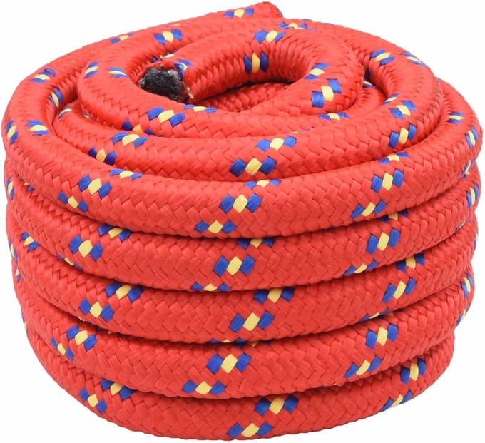 Boot Touw - Drijvend Lijn - Water Sport - UV Bestand - 5 Meter - Rood