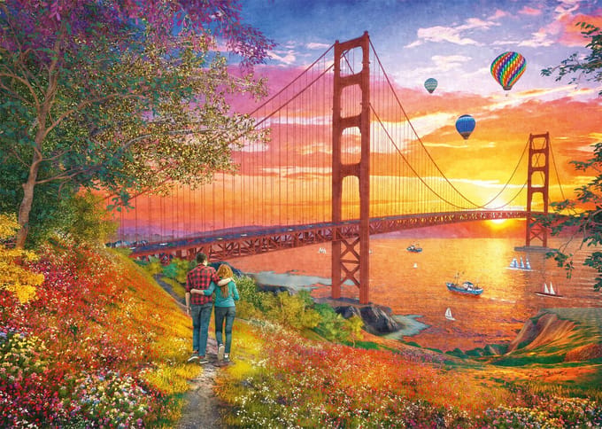 Schmidt - Legpuzzel - Wandeling naar de Golden Gate Bridge - 2000 stukjes - Volwassenen - vanaf 14 jaar
