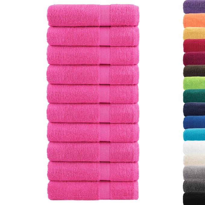 vidaXL - Badhanddoeken - SOLUND - 10 - st - 600 - g/m² - 70x140 - cm - roze