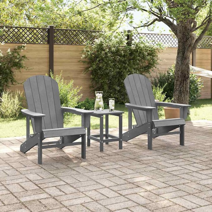 vidaXL Tuinstoel 2 pcs Lichtgrijs 82 x 74 x 92 cm Polyetheen