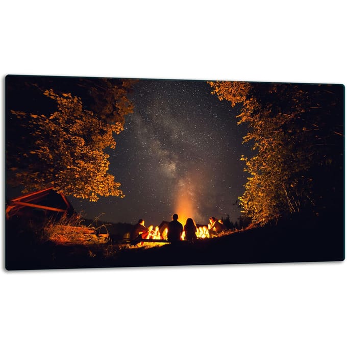 TMK ArtDeko - Snijplank - Glas - 52x30cm - Kleurvol Landschap
