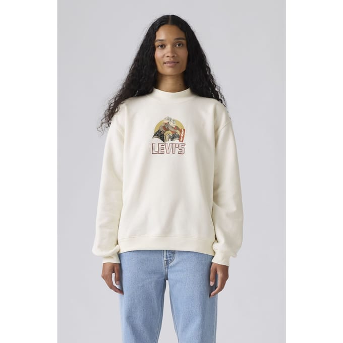 Levi's Graphic Collins Mockneck Sweatshirt Taglia: S | Maglie a manica lunga Outlet | Donna